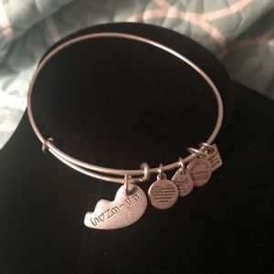 Alex & Ani Friends Half Silver Tone Bracelet